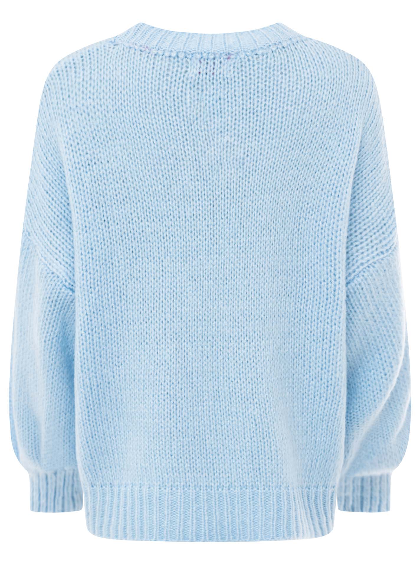 💕 Zwillingsherz Pullover "Look Back" Hellblau