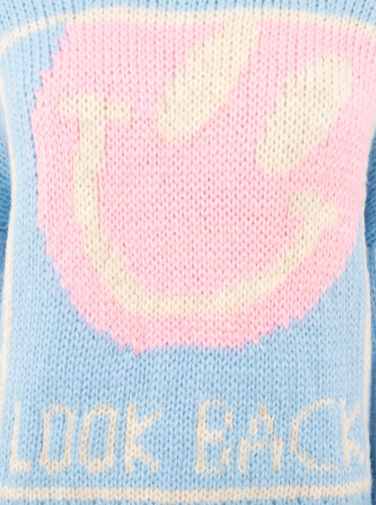 💕 Zwillingsherz Pullover "Look Back" Hellblau