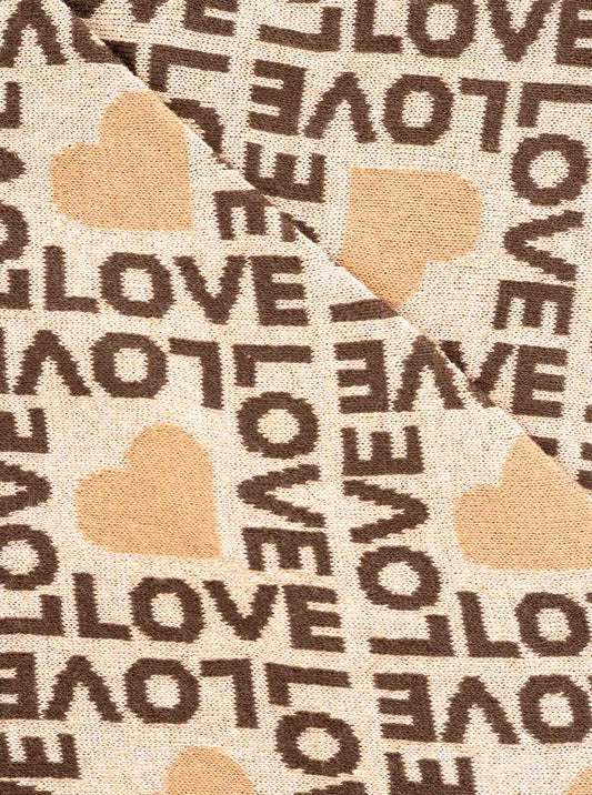 💕 Zwillingsherz Dreieckstuch "Luxus Love" Beige
