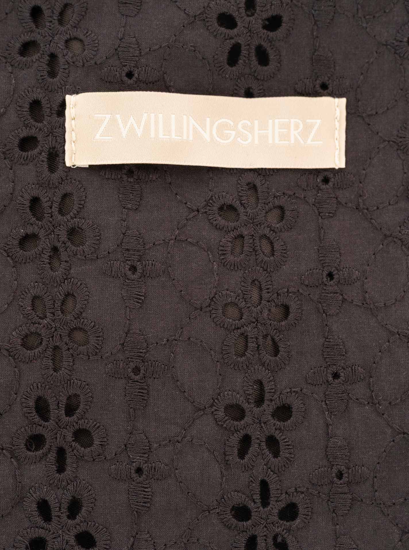 💕 Zwillingsherz Shopper "Spitze" Schwarz