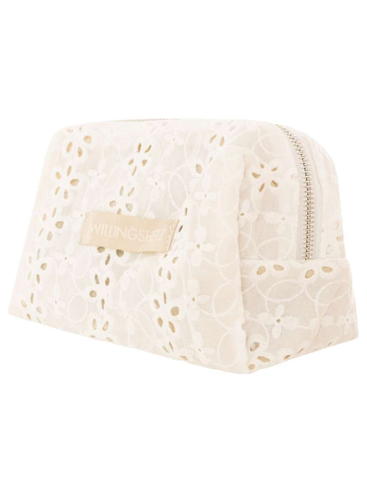 💕 Zwillingsherz Kosmetiktasche "Spitze" Weiß