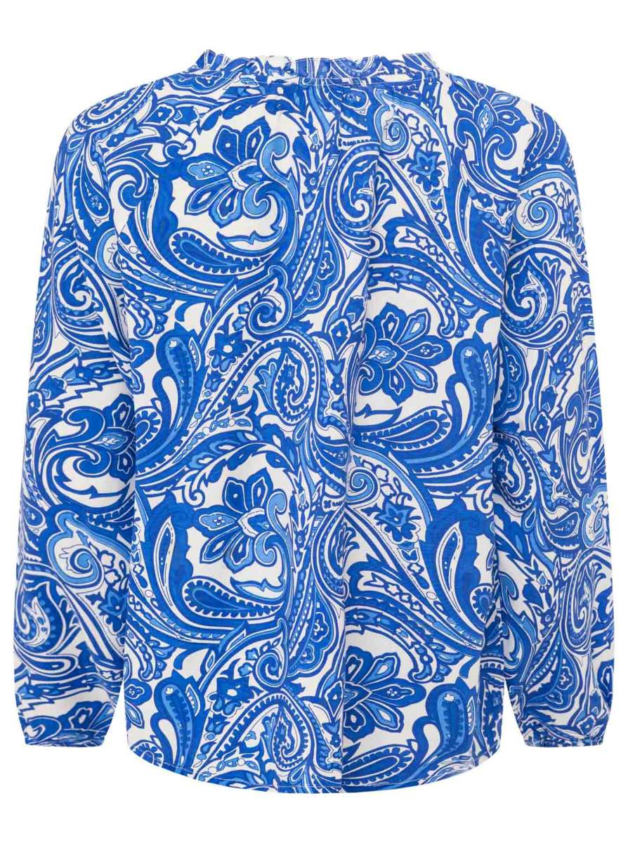 💕 Zwillingsherz Bluse "Paisley" 100 % Viskose Royalblau