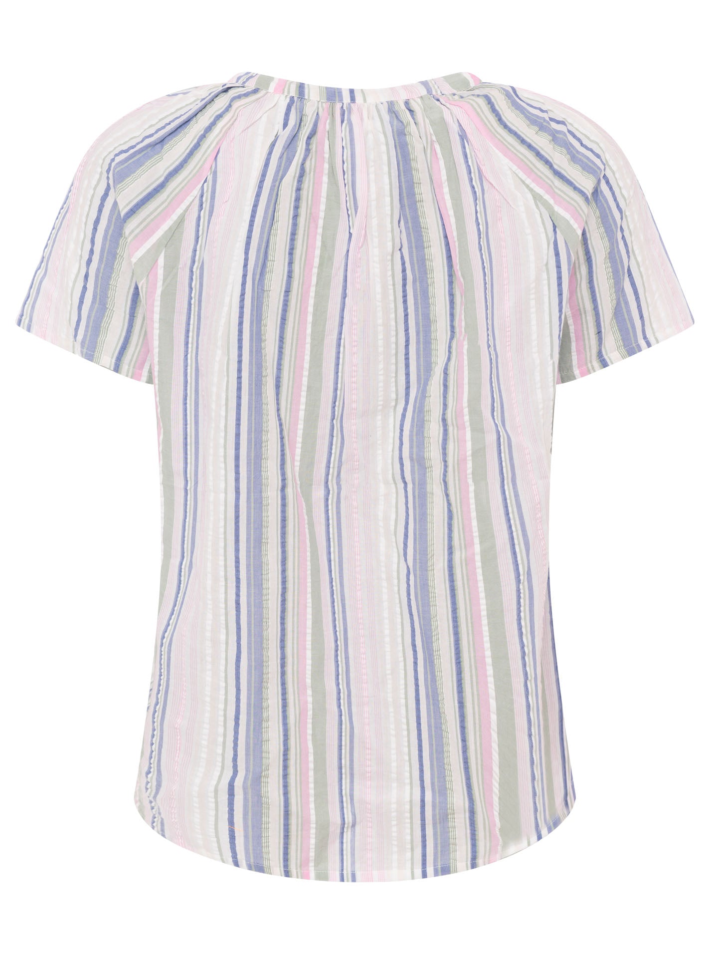 💕 Zwillingsherz Bluse Kurzarm "Summer Stripes" Weiß