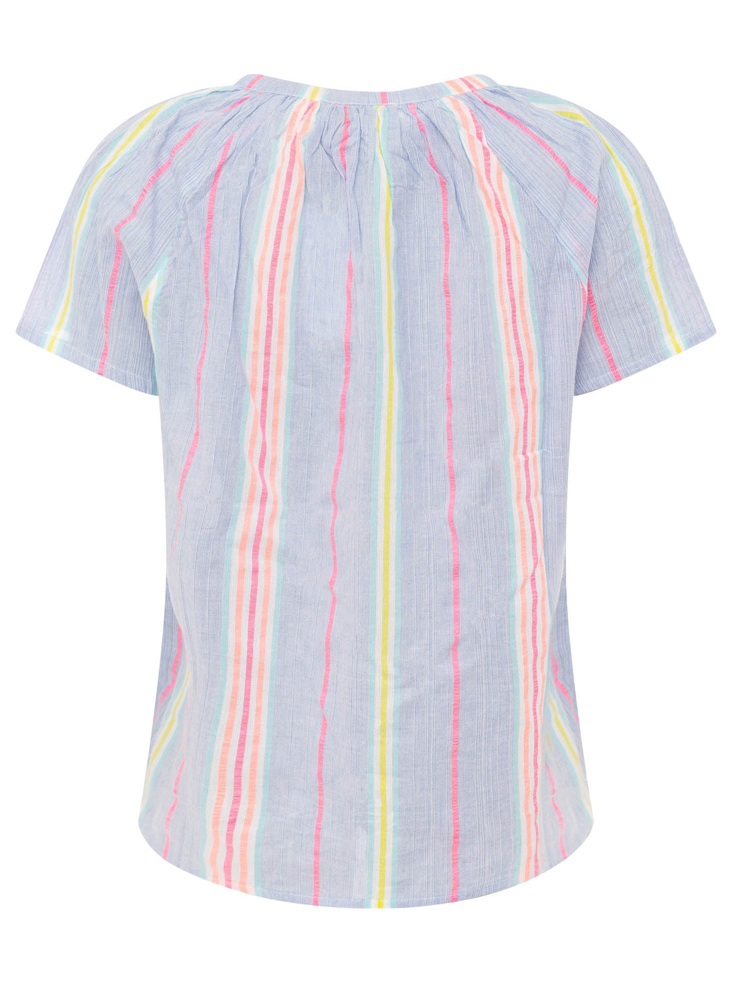 💕 Zwillingsherz Bluse Kurzarm "Summer Stripes" Blau