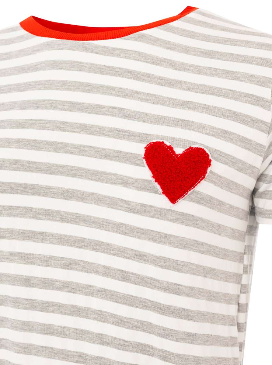 💕 Zwillingsherz T-Shirt "Herzi" Grau