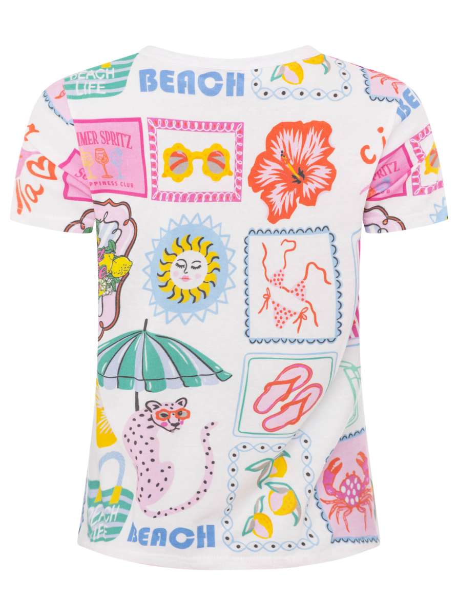 💕 Zwillingsherz Shirt "Beach Life" PInk