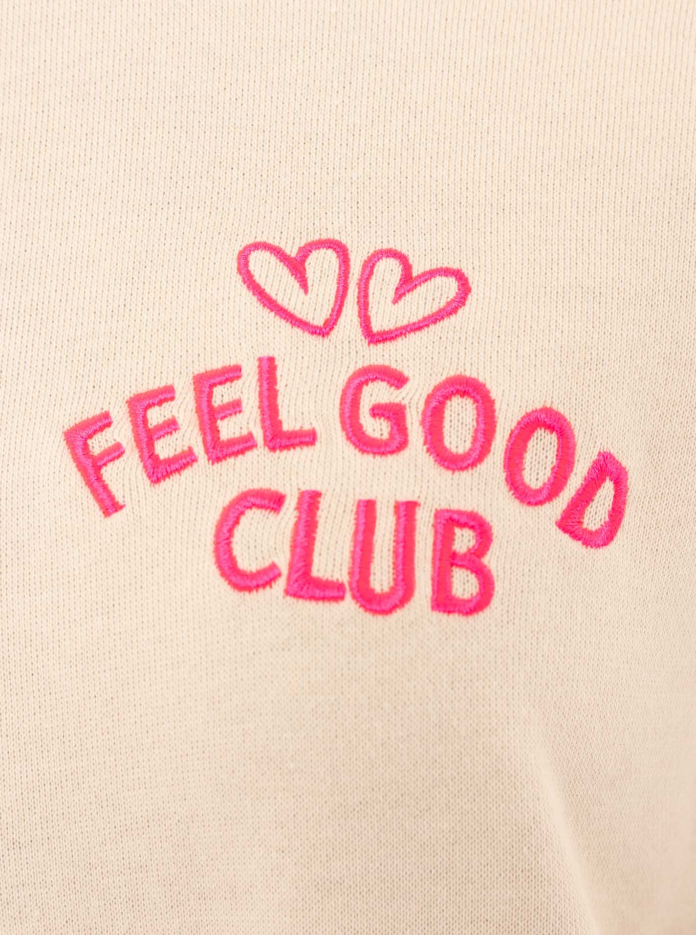 💕 Zwillingsherz Sweatshirt "Feel Good Club" Beige