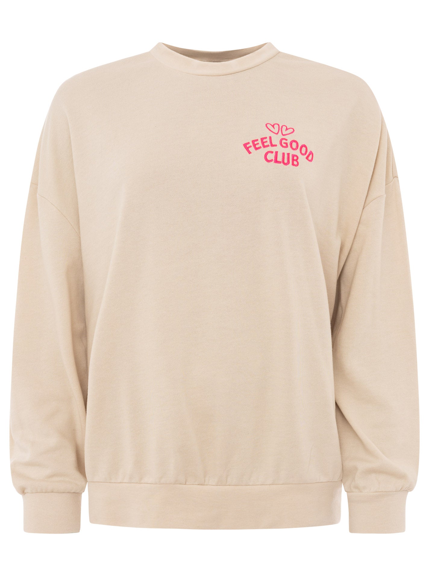 💕 Zwillingsherz Sweatshirt "Feel Good Club" Beige