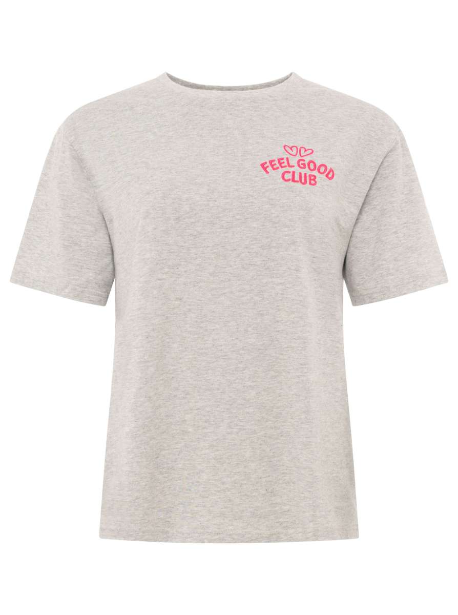 💕 Zwillingsherz Shirt "Feel Good Club" Hellgrau