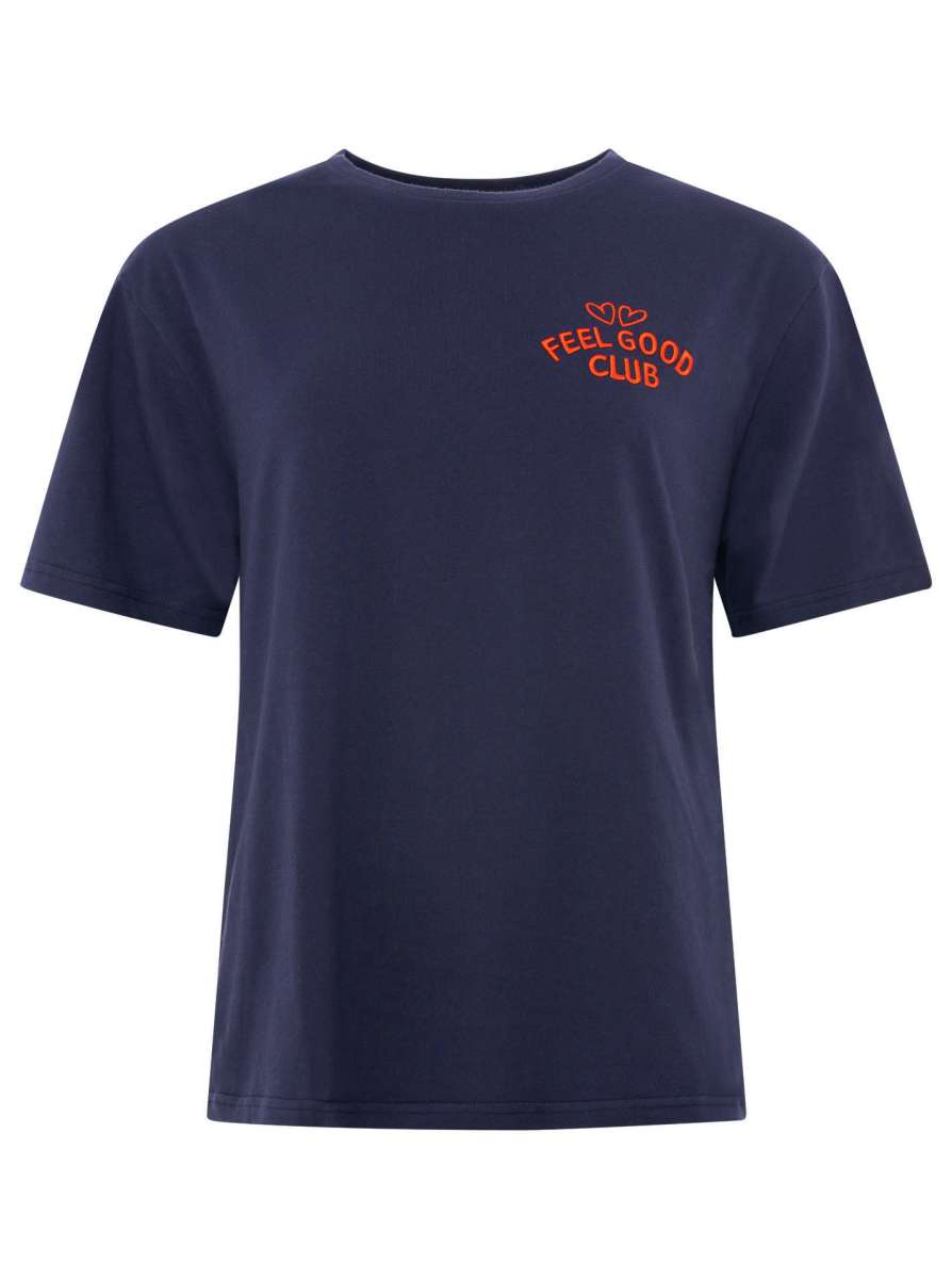 💕 Zwillingsherz Shirt "Feel Good Club" Navy