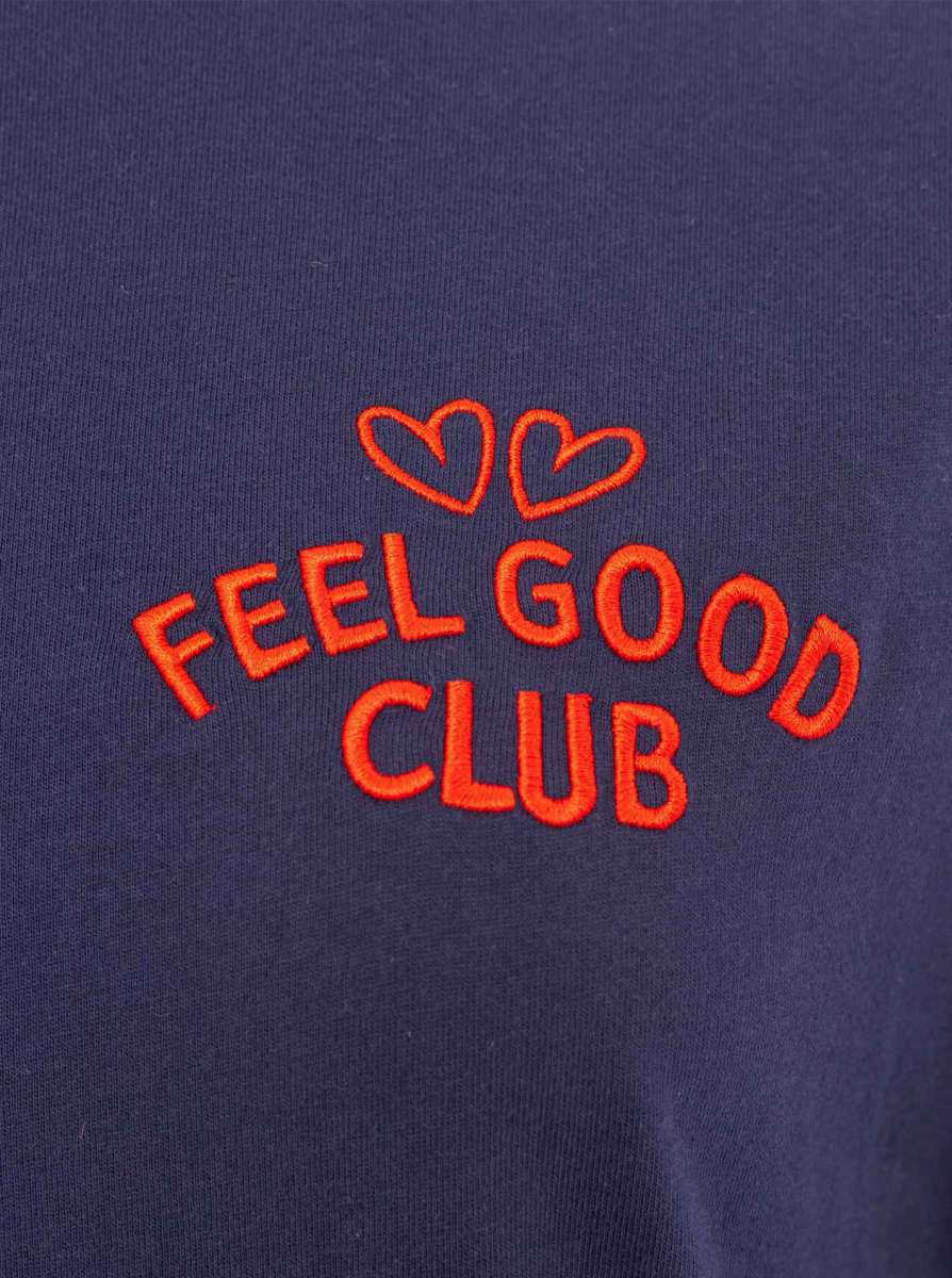 💕 Zwillingsherz Shirt "Feel Good Club" Navy
