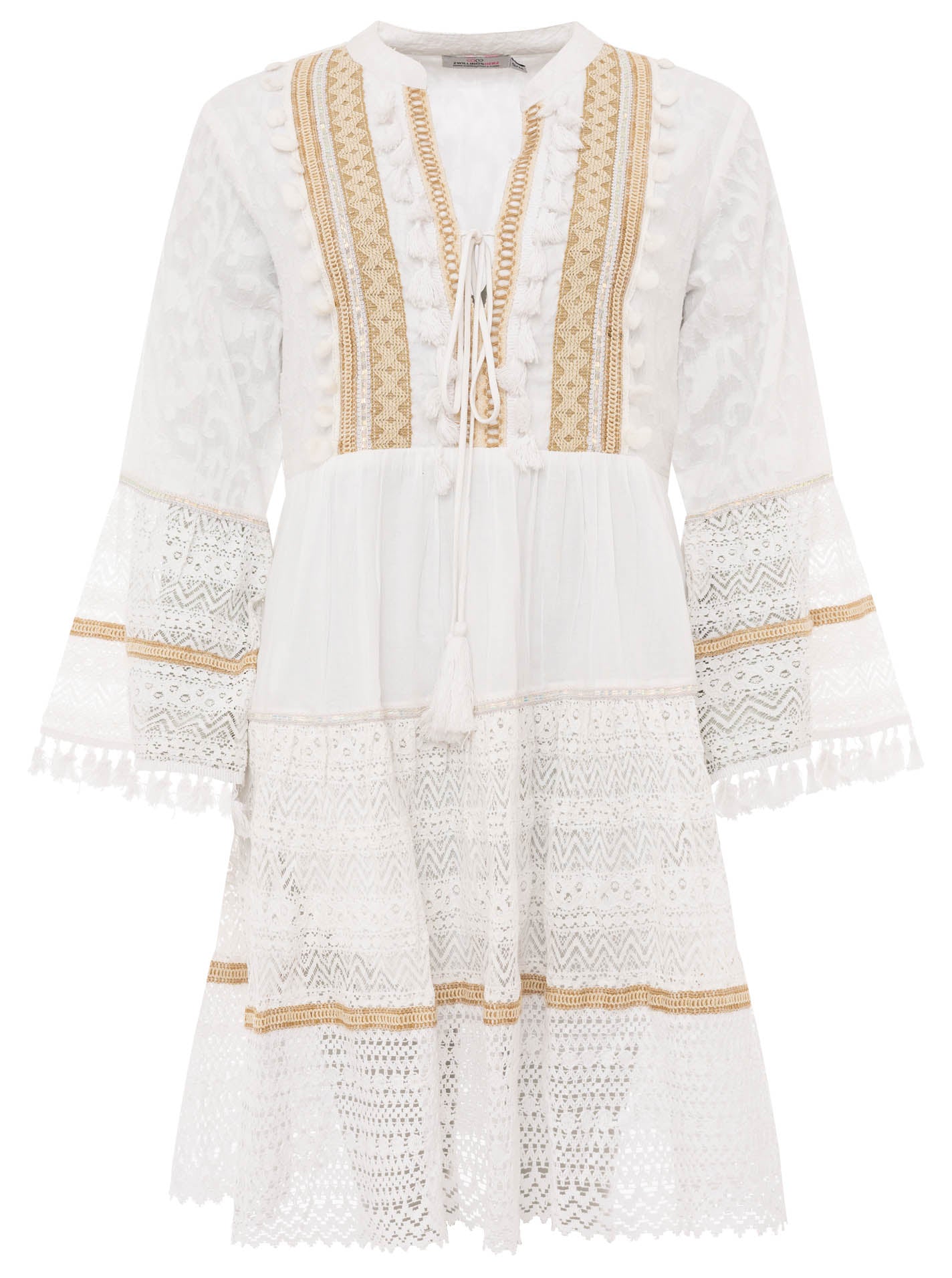 💕 Zwillingsherz Kleid "Beach Dream" Weiß