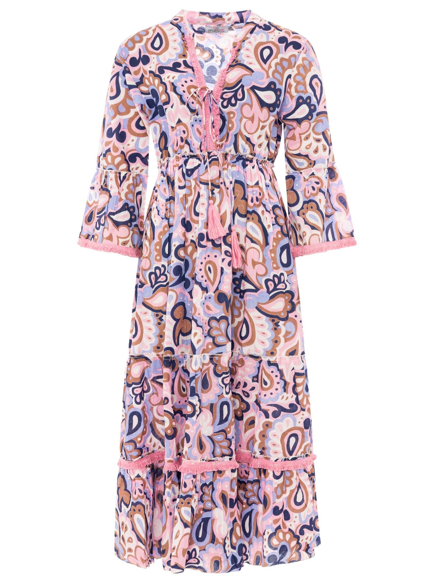 💕 Zwillingsherz Maxikleid "Paisley" Pink