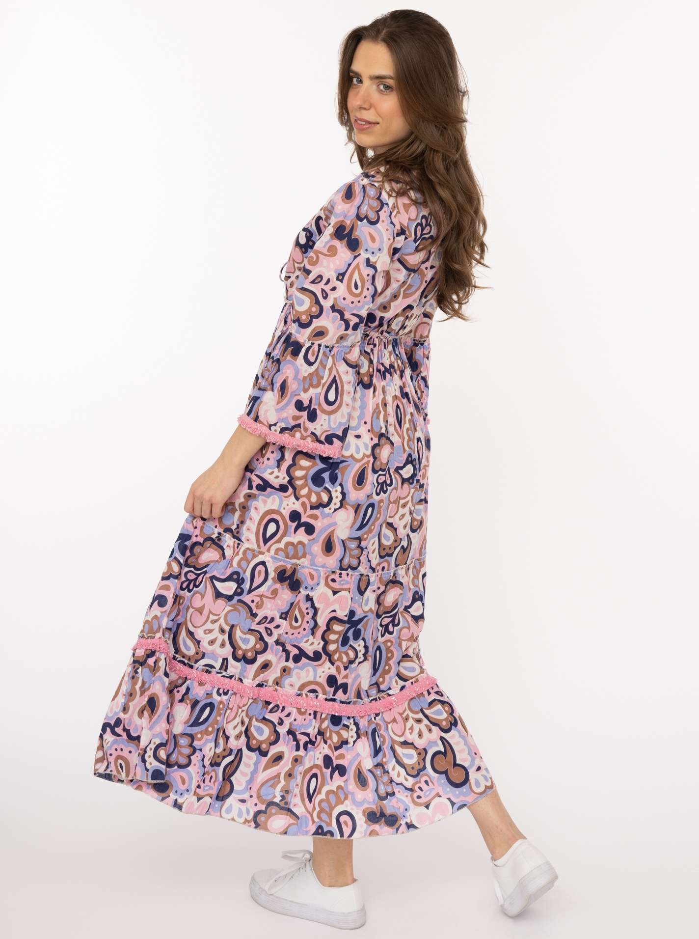 💕 Zwillingsherz Maxikleid "Paisley" Pink