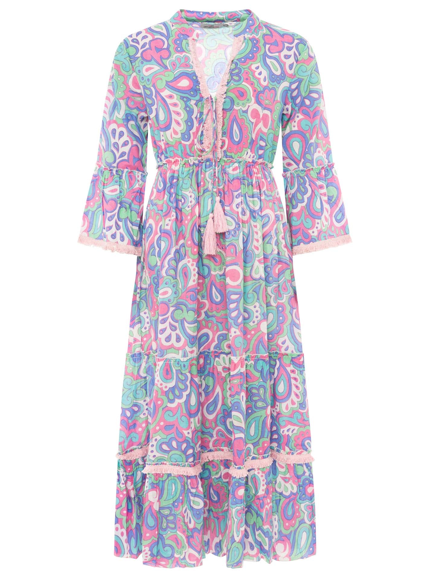 💕 Zwillingsherz Maxikleid "Paisley" Rosa