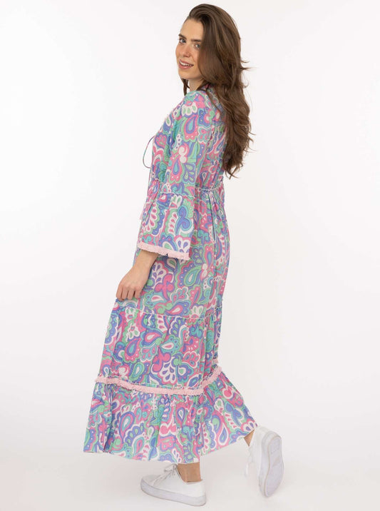 💕 Zwillingsherz Maxikleid "Paisley" Rosa