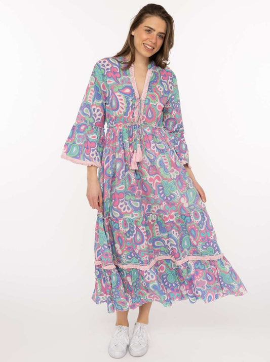 💕 Zwillingsherz Maxikleid "Paisley" Rosa