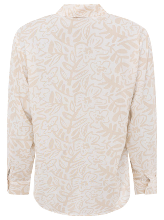 💕 Zwillingsherz Bluse Oversize "Flower Fun" Beige