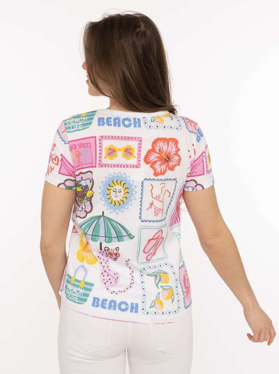 💕 Zwillingsherz Shirt "Beach Life" PInk