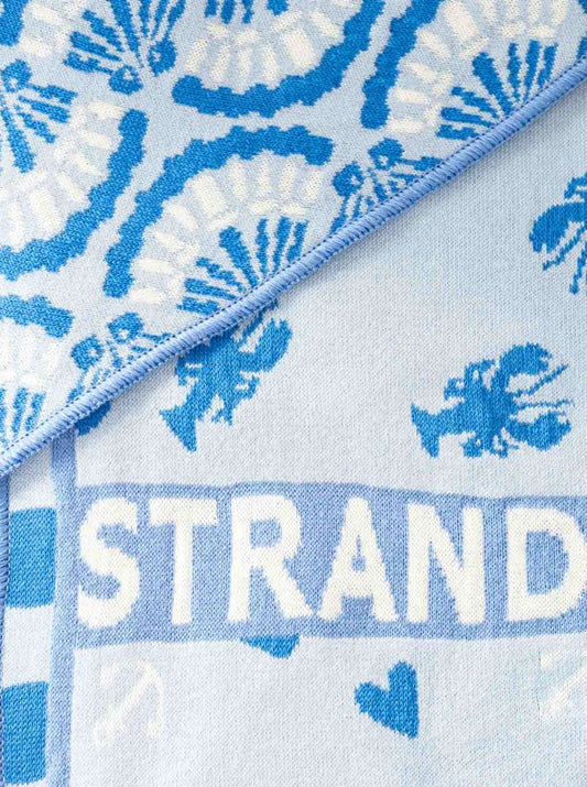 💕 Zwillingsherz Dreieckstuch "Anker & Herzen" Blau