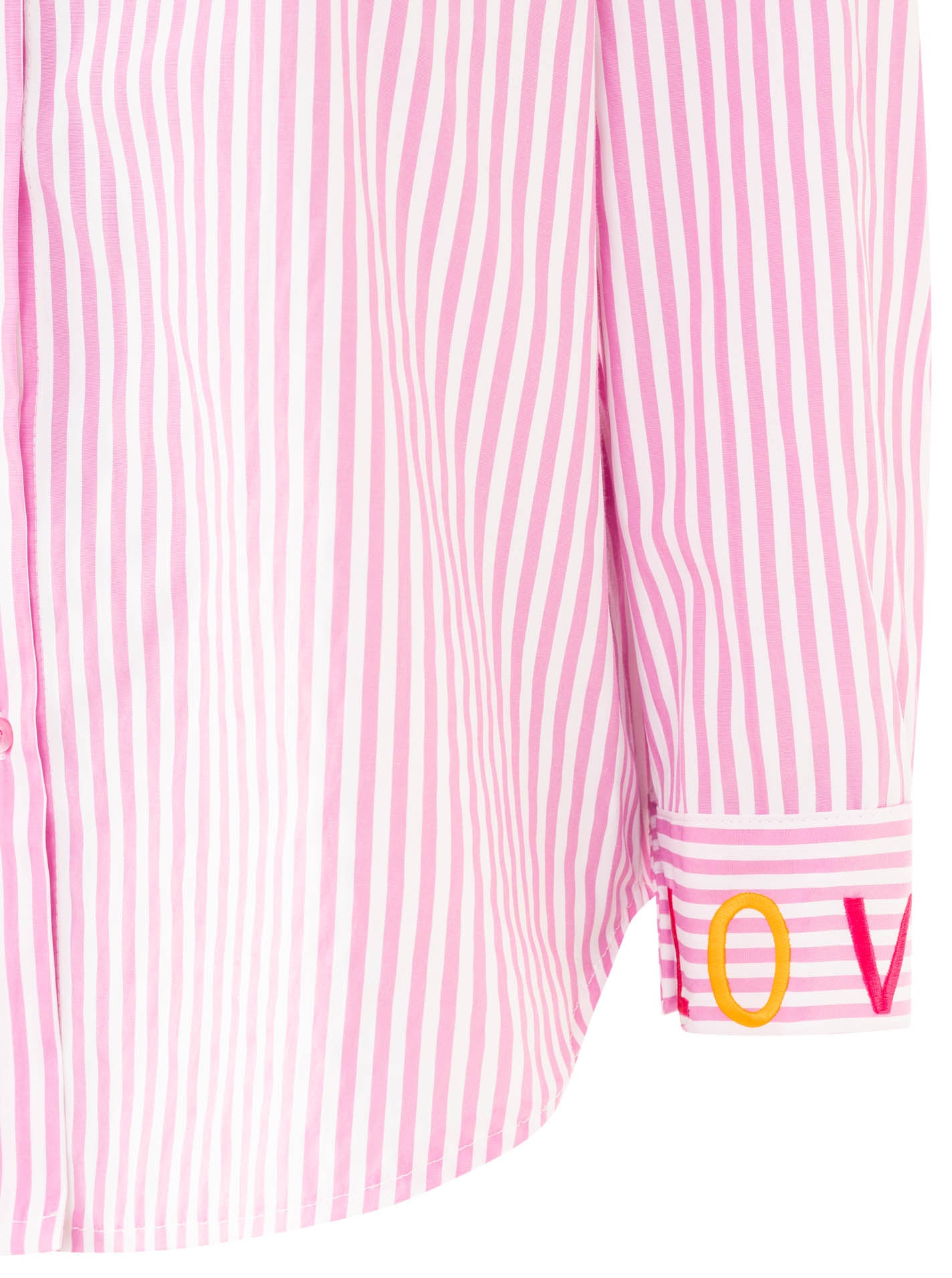 💕 Zwillingsherz Bluse Oversize "Streifen & Amore" Pink