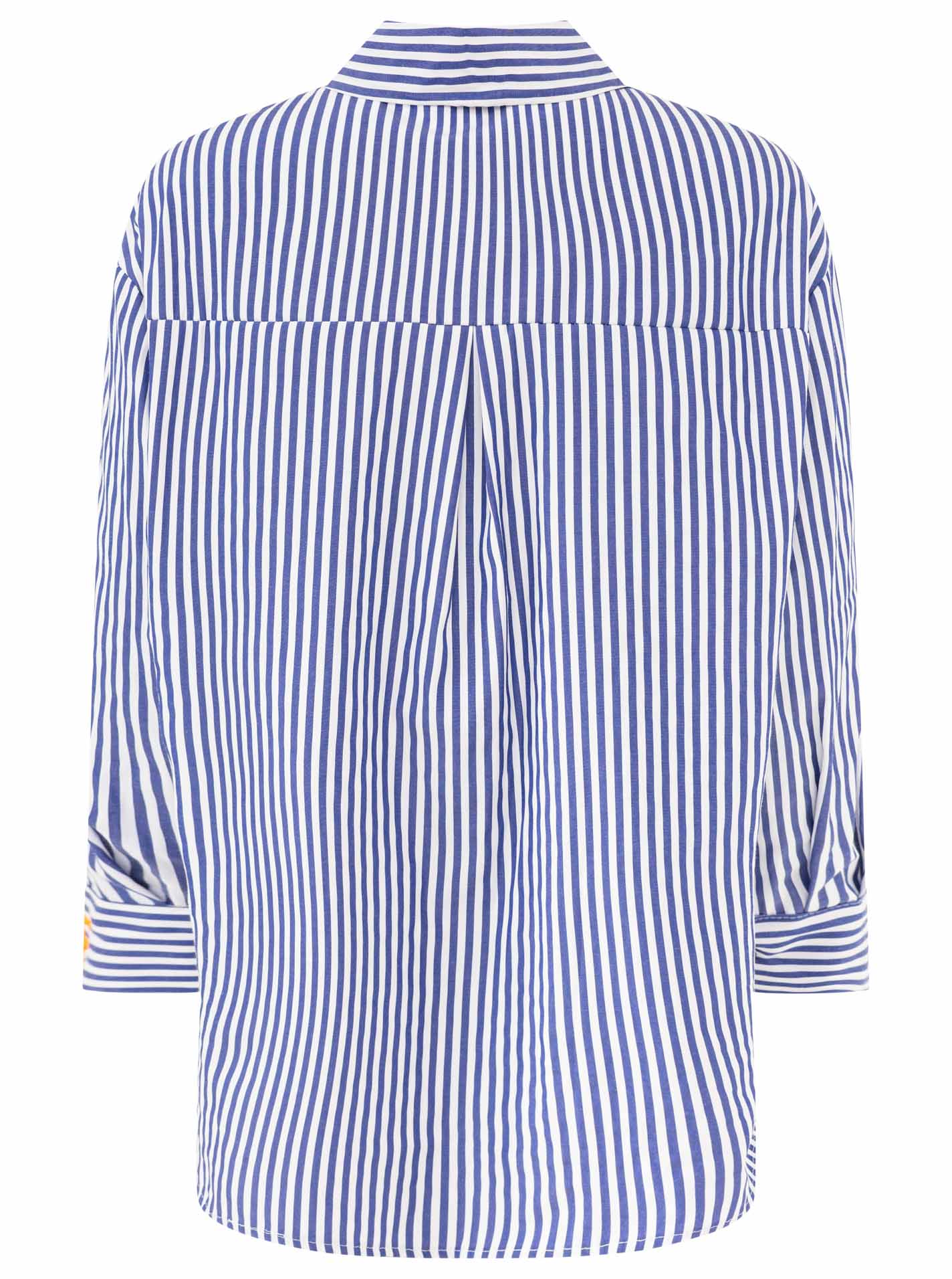 💕 Zwillingsherz Bluse Oversize "Streifen & Amore" Navy