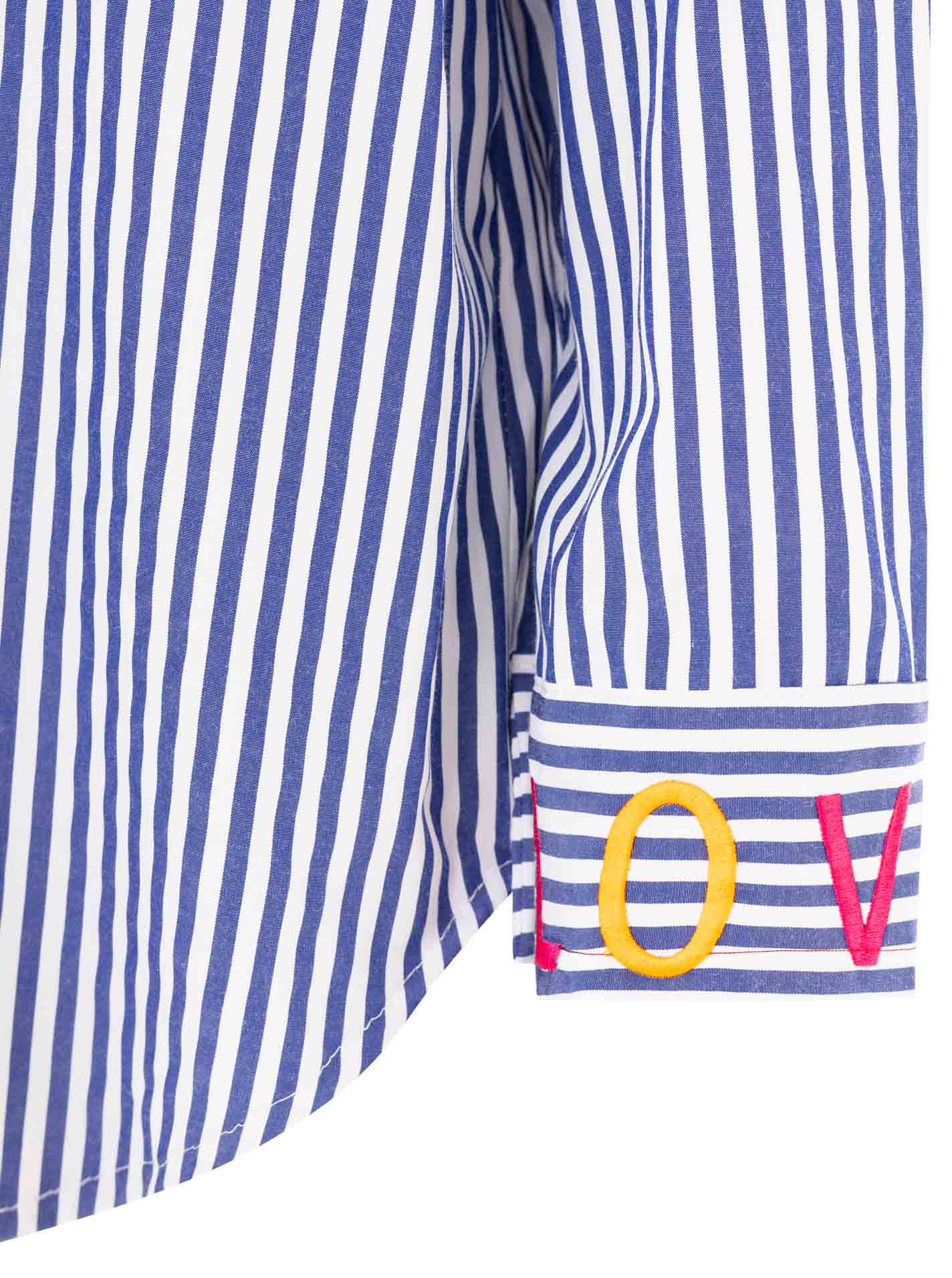 💕 Zwillingsherz Bluse Oversize "Streifen & Amore" Navy