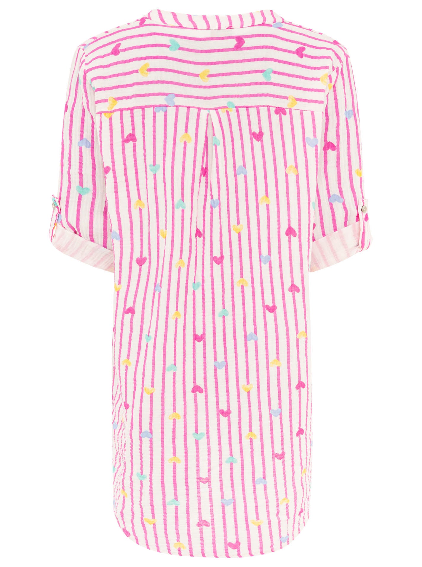 💕 Zwillingsherz Tunika "Stripes & Hearts" Pink