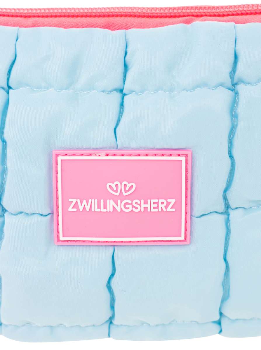 💕 Zwillingsherz Kosmetiktasche "Uni" Hellblau