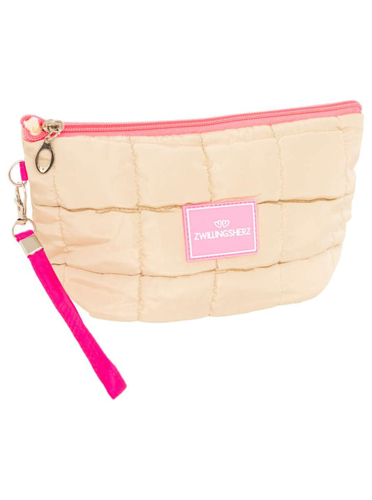 💕 Zwillingsherz Kosmetiktasche "Uni" Beige