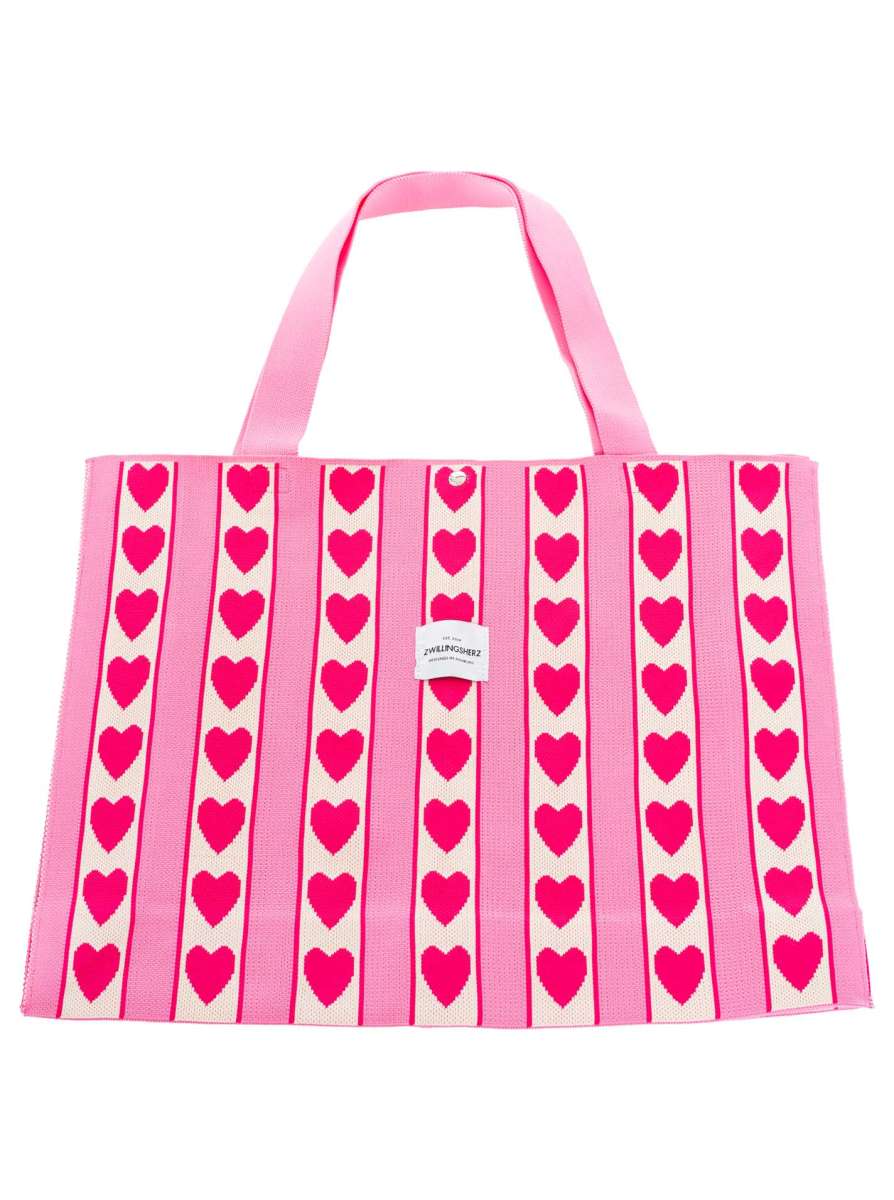 💕 Zwillingsherz Shopper "Herzen" Pink