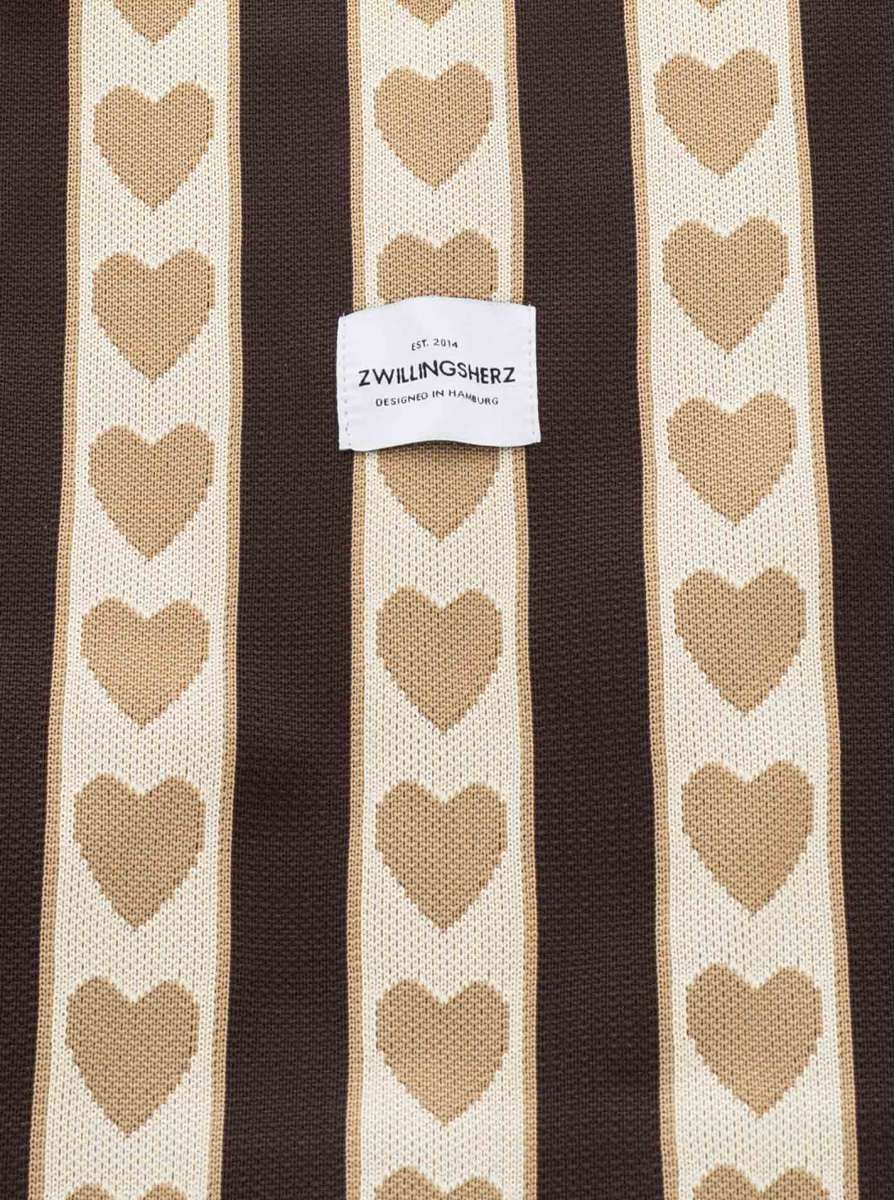 💕 Zwillingsherz Shopper "Herzen" Braun