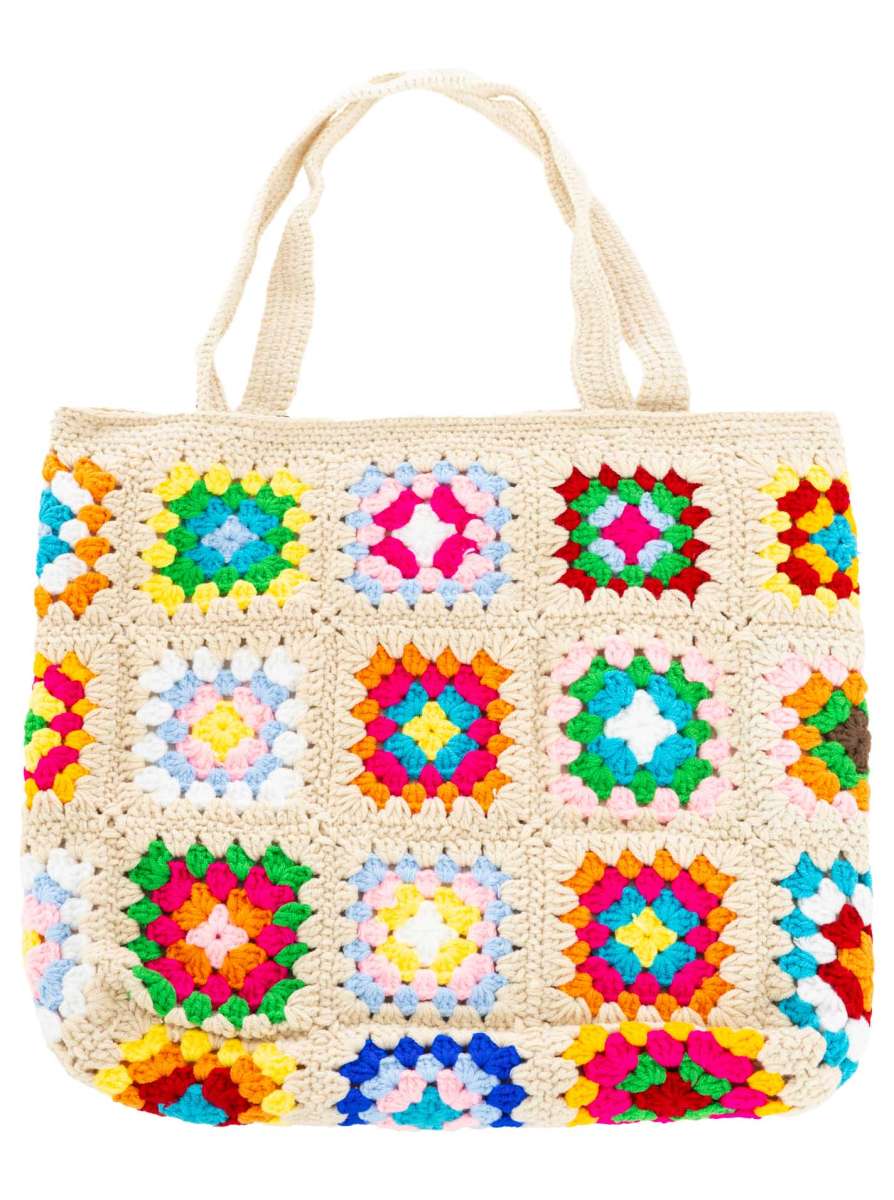 💕 Zwillingsherz Häkeltasche "Neon" Beige