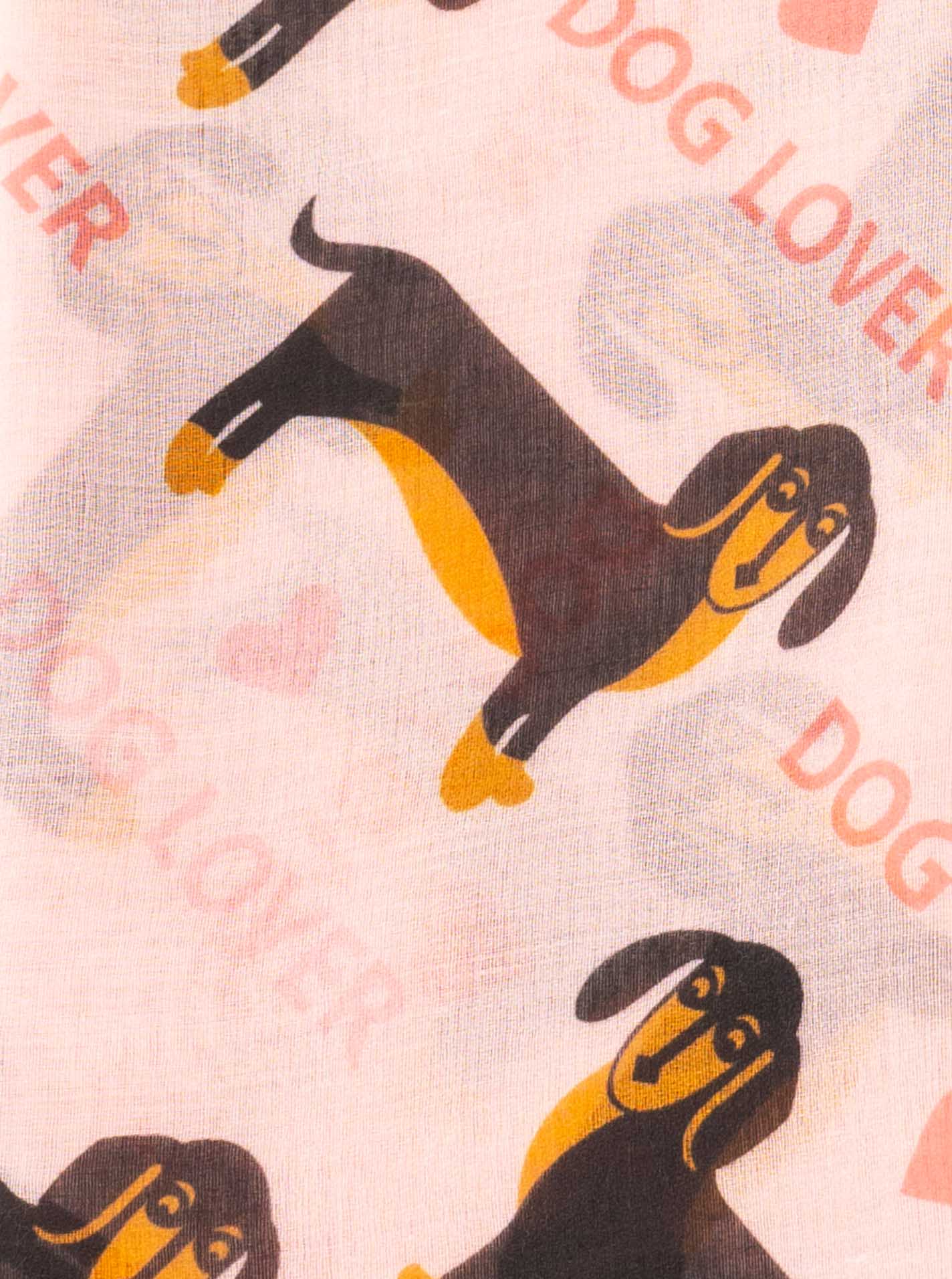 💕 Zwillingsherz Schal "Dog Lover" Rosa