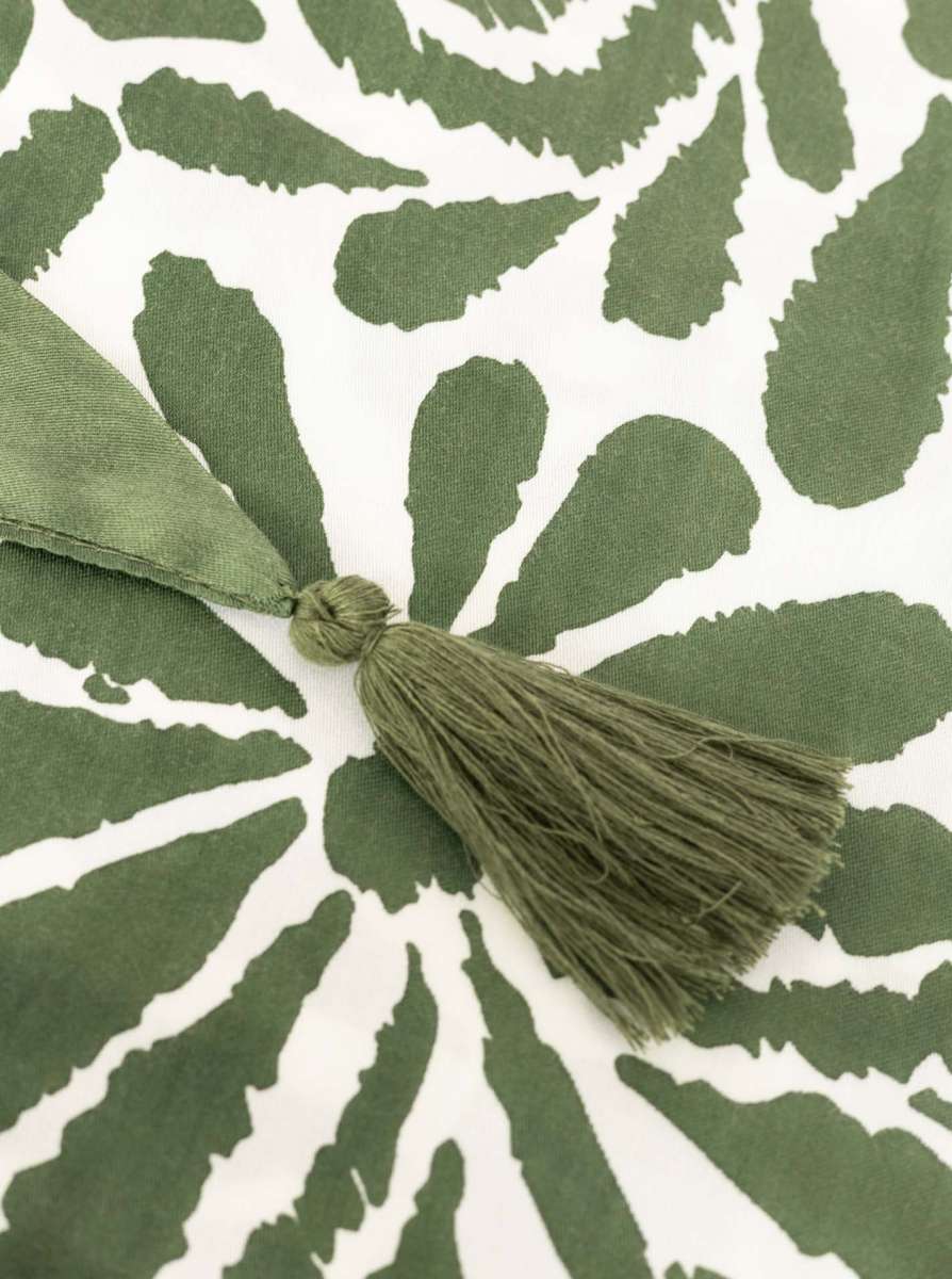 💕 Zwillingsherz Dreieckstuch "Flower Fun" Organic Bamboo Olive