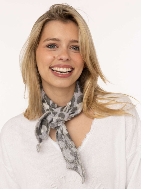 💕 Zwillingsherz Kleines Halstuch BW "Leo" Grau
