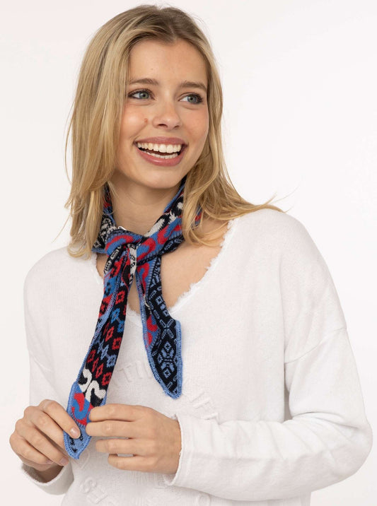 💕 Zwillingsherz Kleines Halstuch "Maralda" Blau