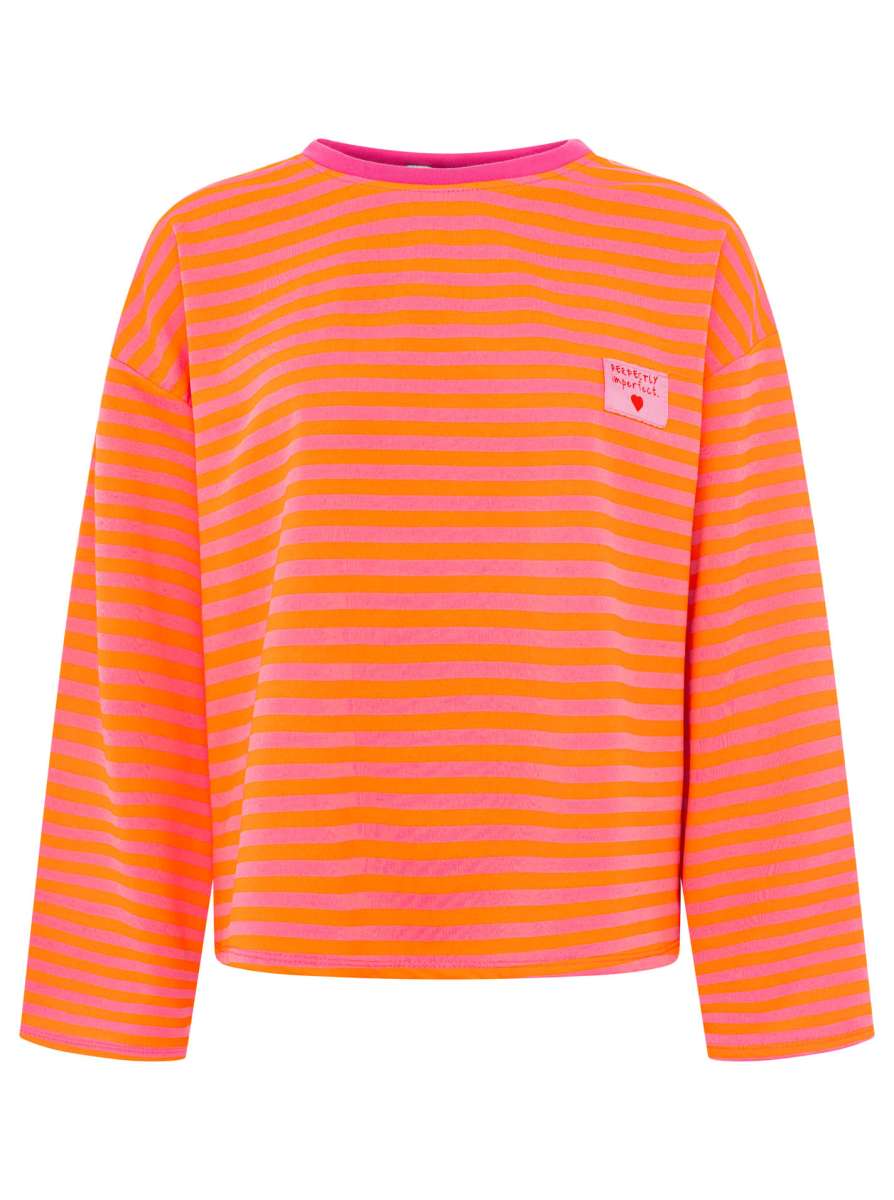 💕 Zwillingsherz Sweatshirt "Perfectly Imperfect" Neonpink