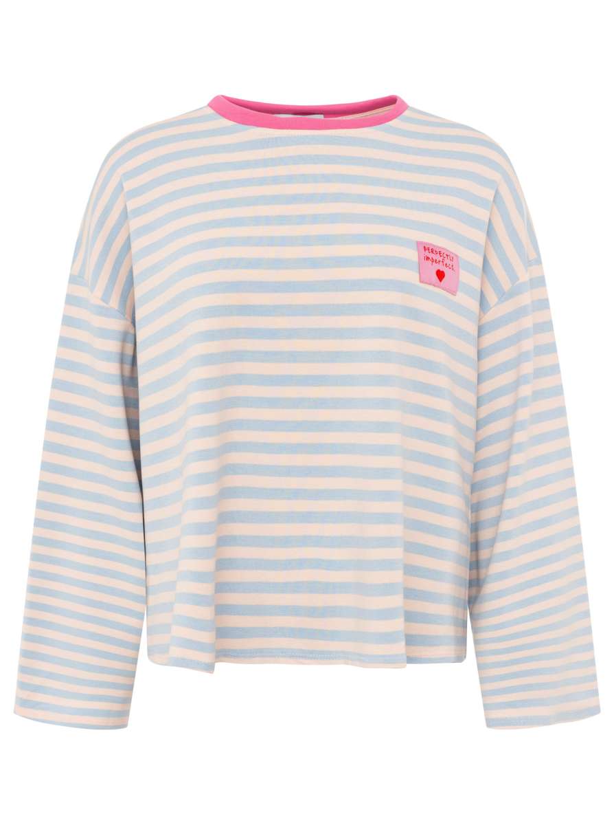 💕 Zwillingsherz Sweatshirt "Perfectly Imperfect" Hellblau