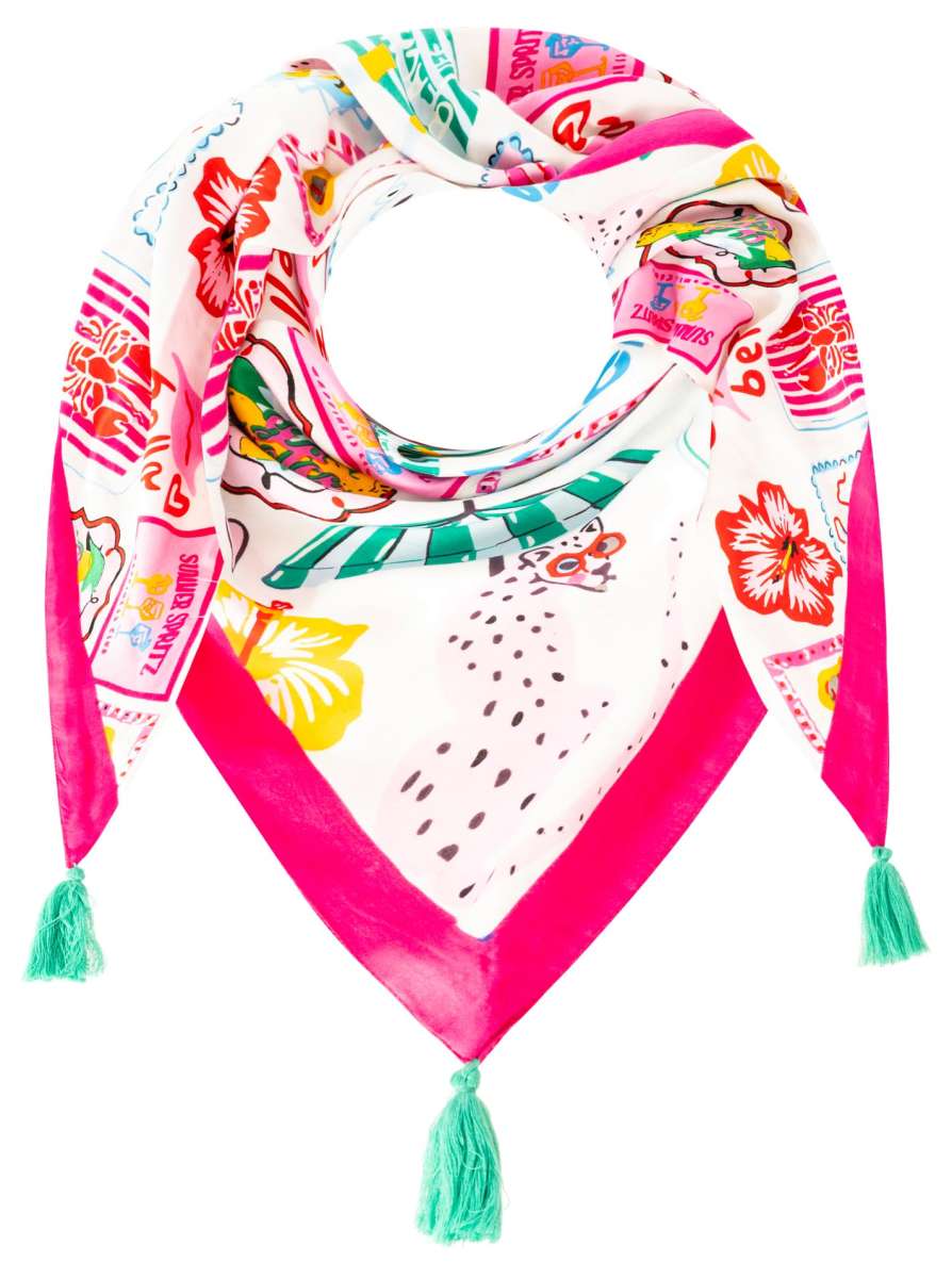 💕 Zwillingsherz Dreieckstuch "Ciao Bella" Organic Bamboo Bunt