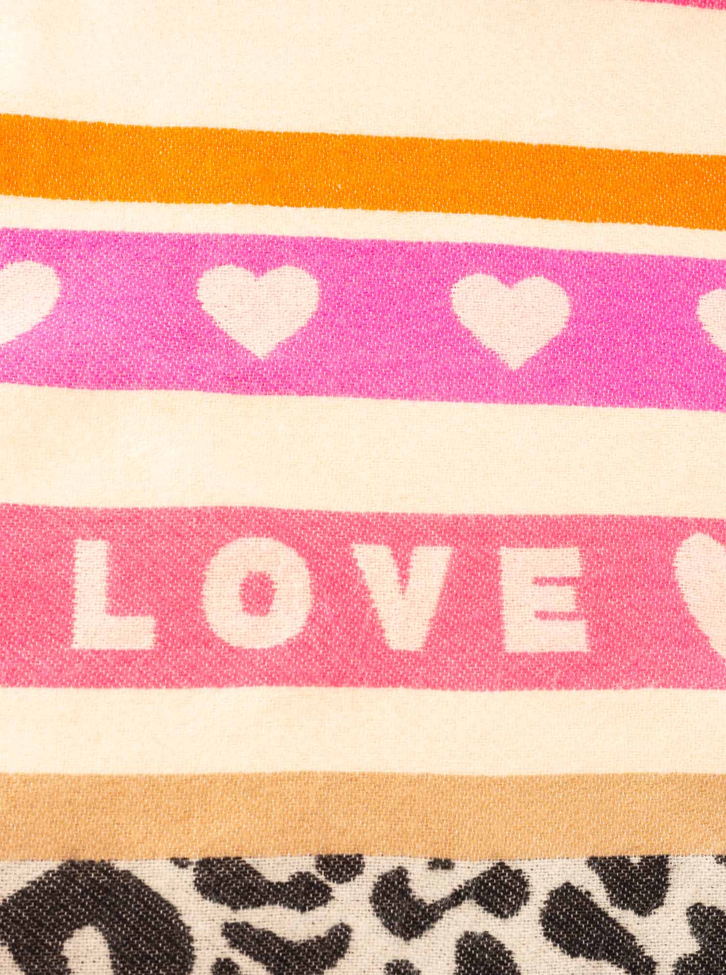 💕 Zwillingsherz Dreieckstuch "Leo Love" Beige