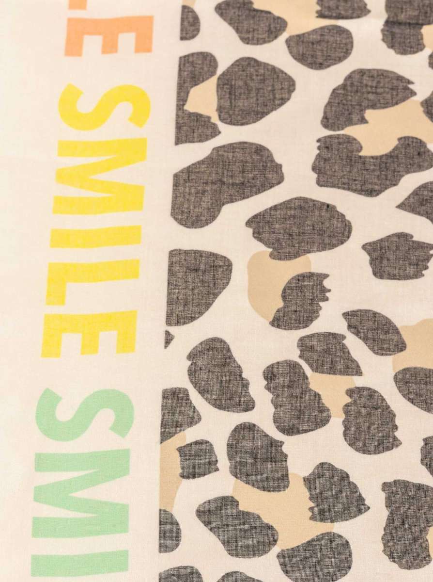💕 Zwillingsherz Schal "Leo Fun" Viskose Mix Beige
