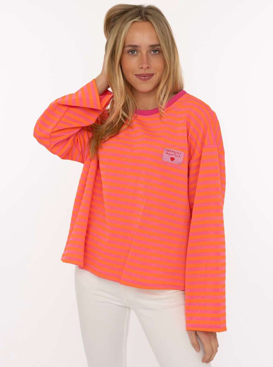 💕 Zwillingsherz Sweatshirt "Perfectly Imperfect" Neonpink