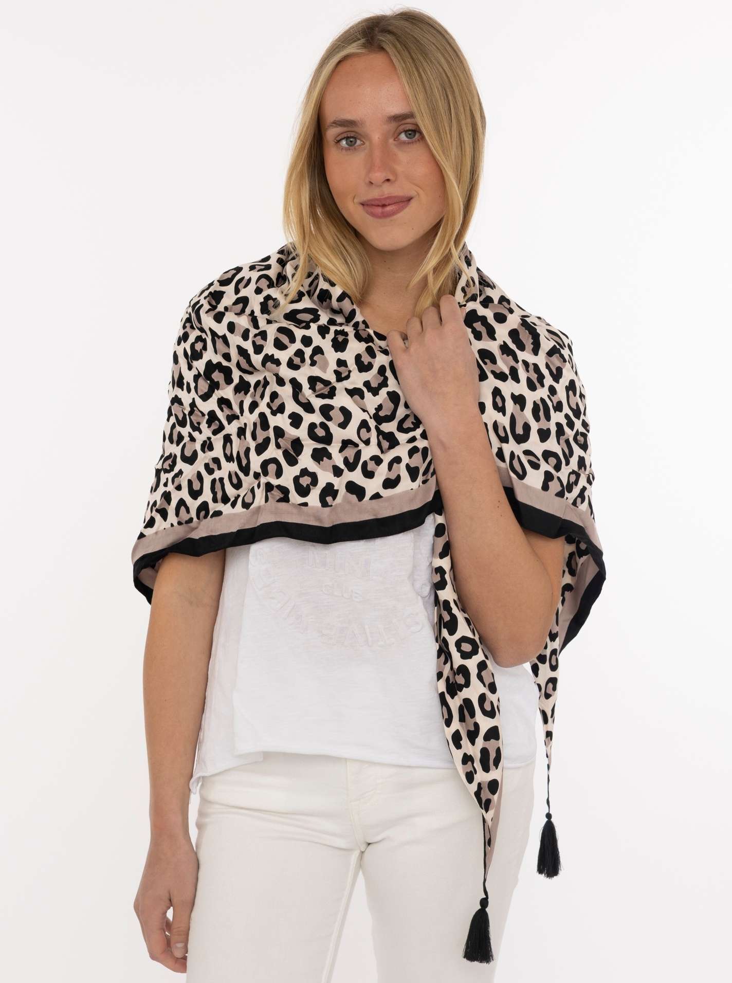 💕 Zwillingsherz Dreieckstuch "Forever Leo" Beige