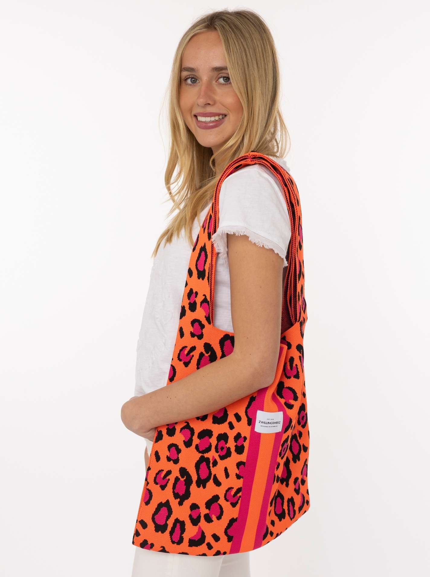 💕 Zwillingsherz Shopper "Summer Leo" Neonorange
