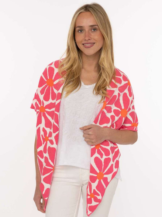 💕 Zwillingsherz Dreieckstuch "Flowers" Pink