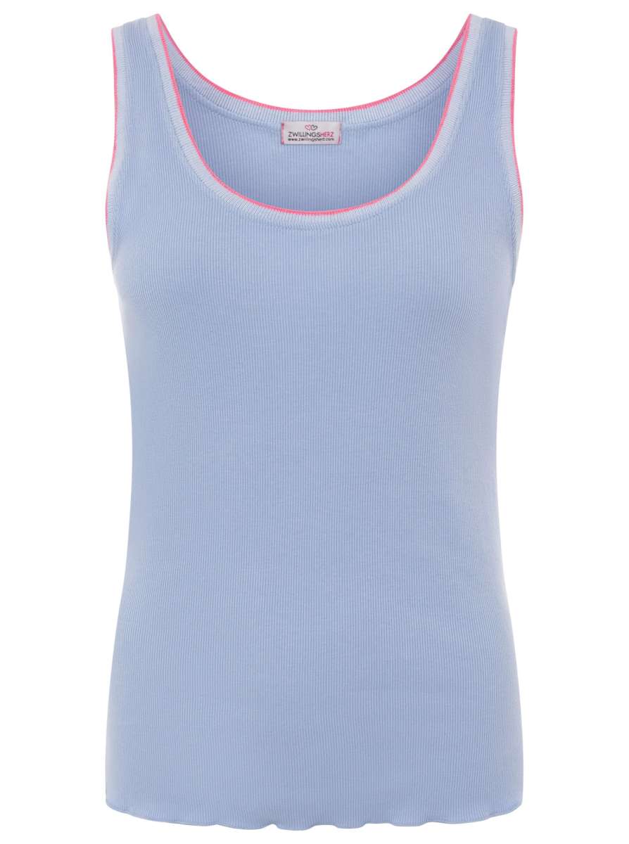 💕 Zwillingsherz Top "Neon" Tanktop Hellblau