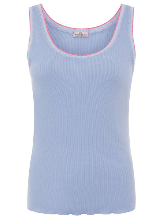 💕 Zwillingsherz Top "Neon" Tanktop Hellblau