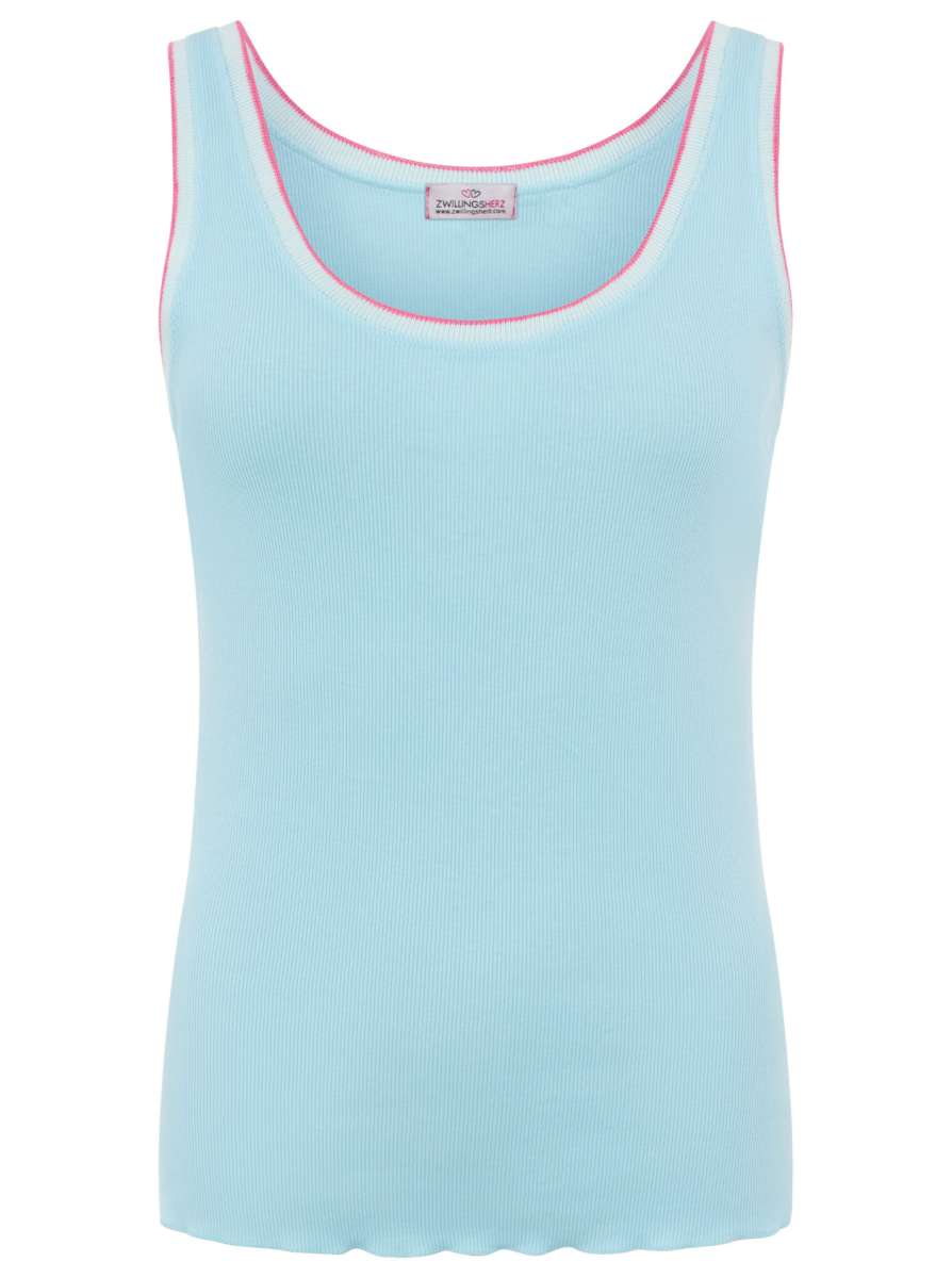💕 Zwillingsherz Top "Neon" Tanktop Türkis