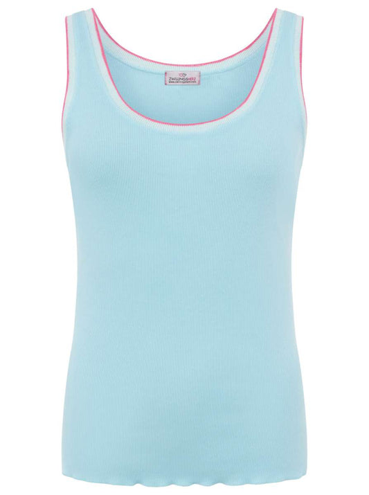 💕 Zwillingsherz Top "Neon" Tanktop Türkis